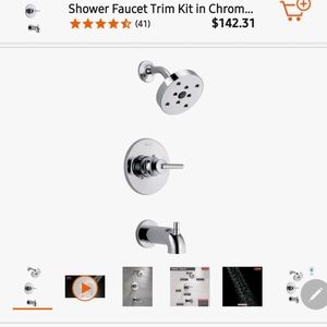 Delta Trinsic 1-Handle Wall Mount Tub and Shower F